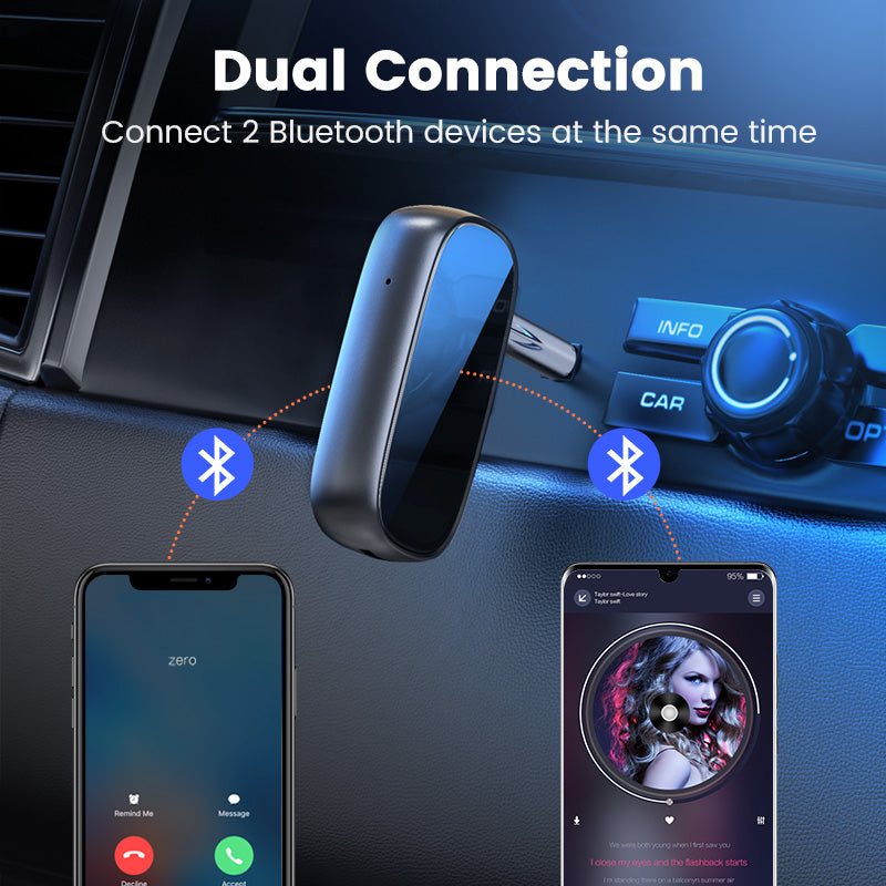 Bluetooth Receiver 5.0 AUX Jack Audio Wireless Adapter for Car